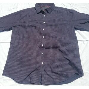 Mens Beverly Hills Polo Club 2XLB Short Sleeve Button Up Shirt Dot Graphic